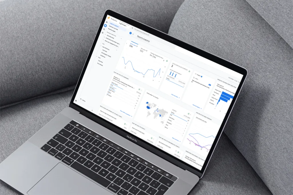 macbook pro with google analytics
